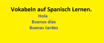 Vokablen auf Spanisch lernen
